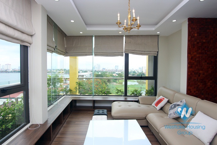 Modern lake view duplex apartment rental in Tay Ho, Hanoi